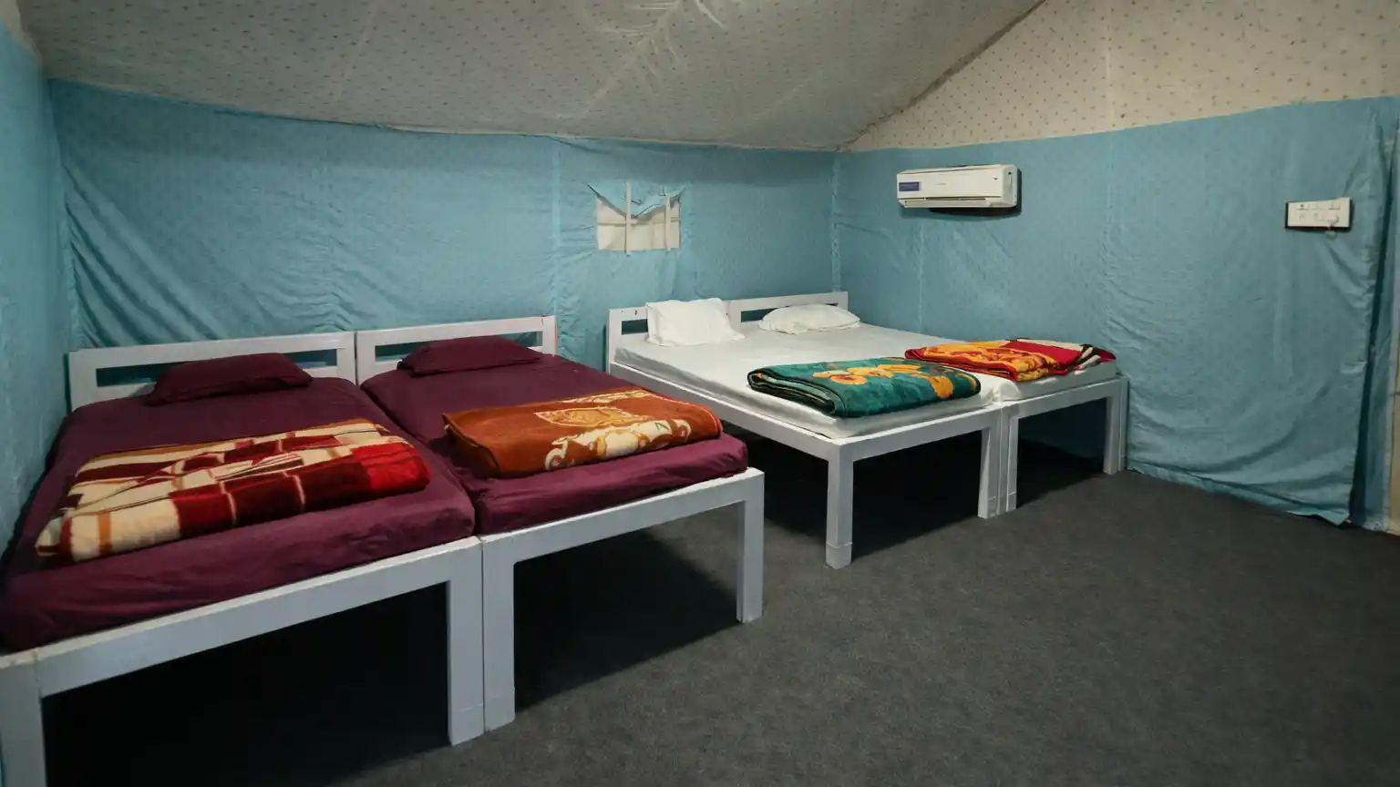 Luxury AC Swiss Tent Interior - Tapovan Swiss Camps Rishikesh